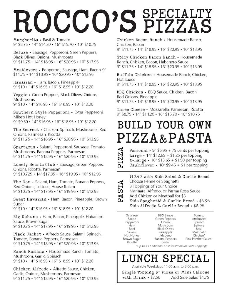 Barge's Pizza Menu image 4